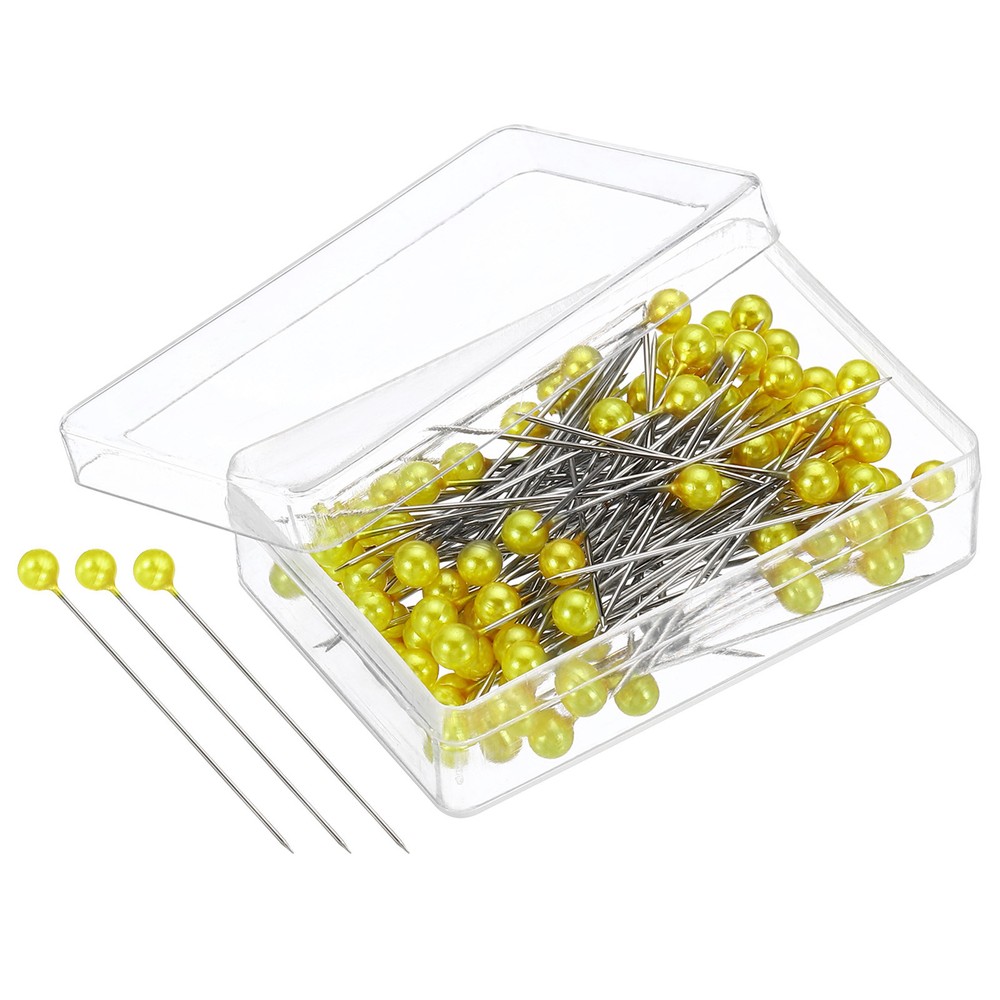 400 gold pearlized ball head sewing pins for quilting and crafting