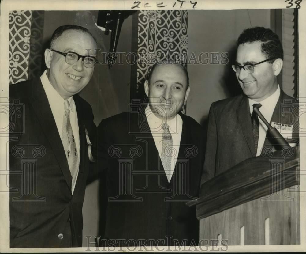 1958 Press Photo Arthur Scheinuk and principals of B'nai B'rith convention.