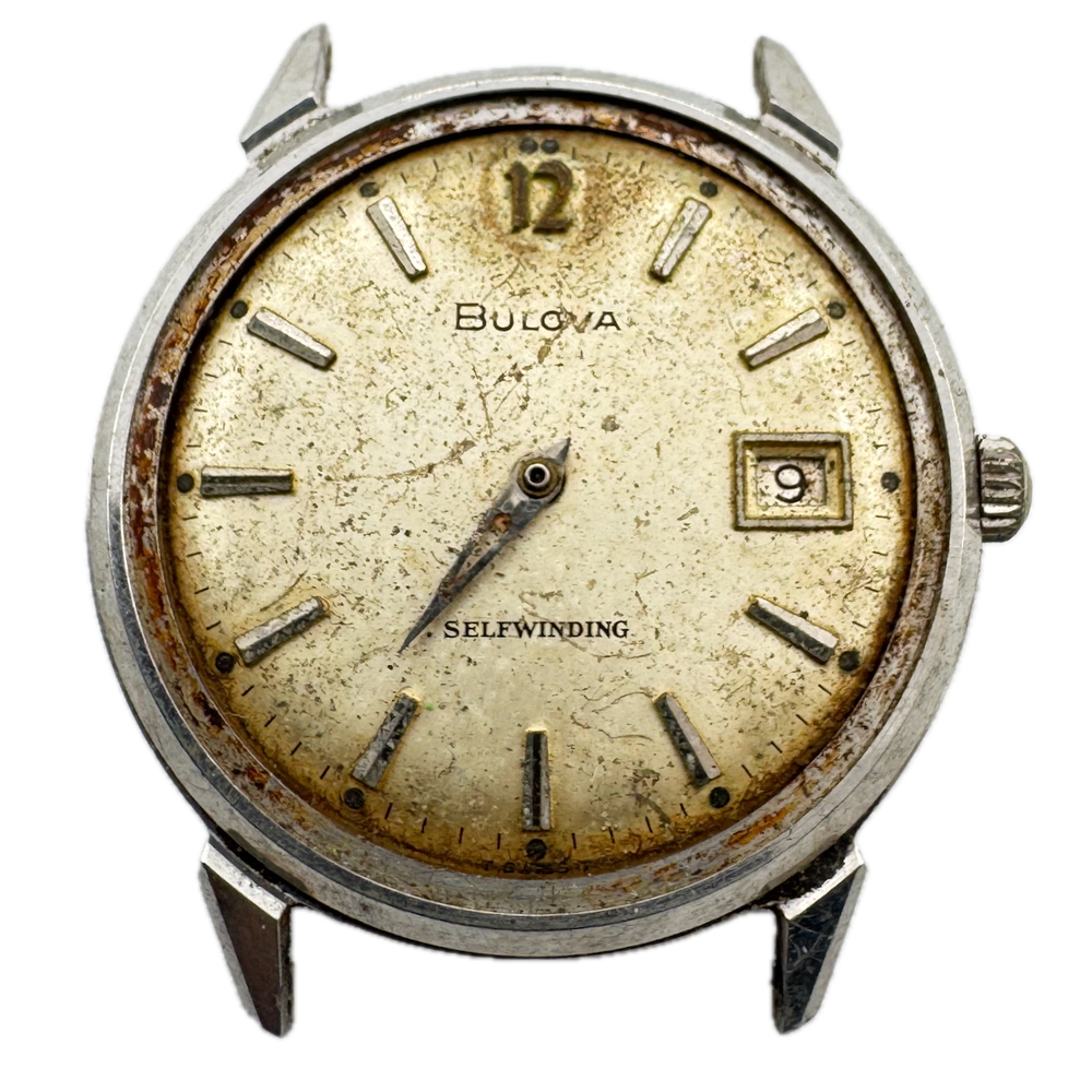 1966 Bulova 2519 Horn Lugs Automatic Men's Watch 11 ALACD Vintage