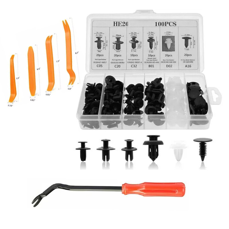 For Honda CAR 105x Box Set Bumper Fender Liner Push Type Retainer Clips Fastener