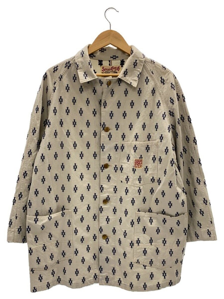 SUGAR CANE Indigo Cotton Coverall Jacket Size L Vintage Workwear