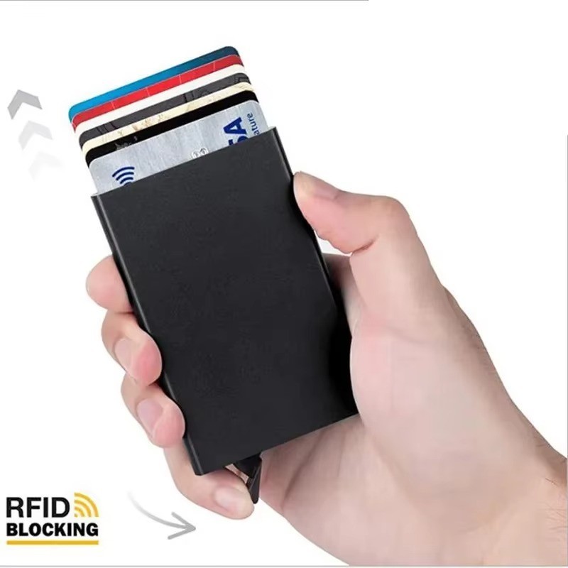 Mens RFID Blocking Slim Money Clip Carbon Fiber Wallet ID Credit Card Holder New