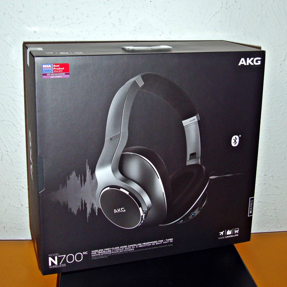 AKG N700NC Wireless Noise-Canceling Headphones in Silver Black Gray