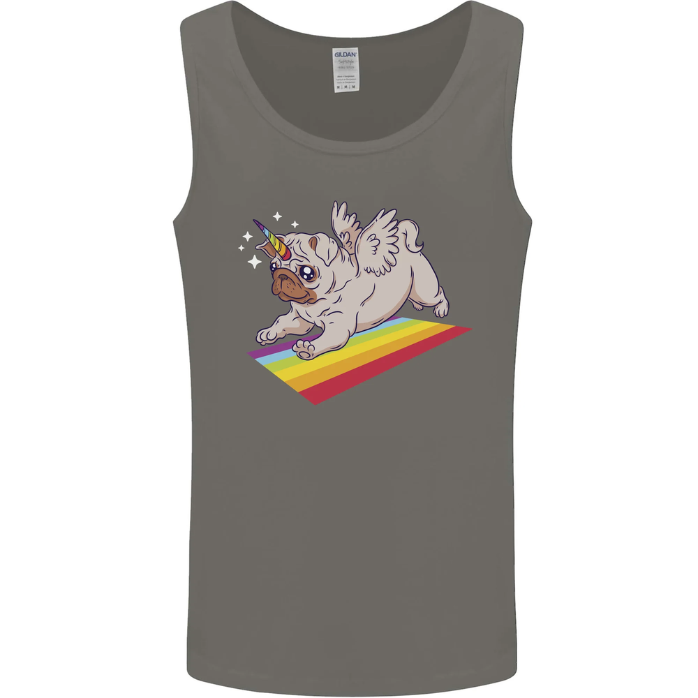 A Unicorn Pug Dog LGBT Mens Vest Tank Top