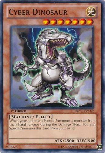 Cyber Dinosaur SDCR-EN009 Common 1st Edition Lightly Played Yugioh Card