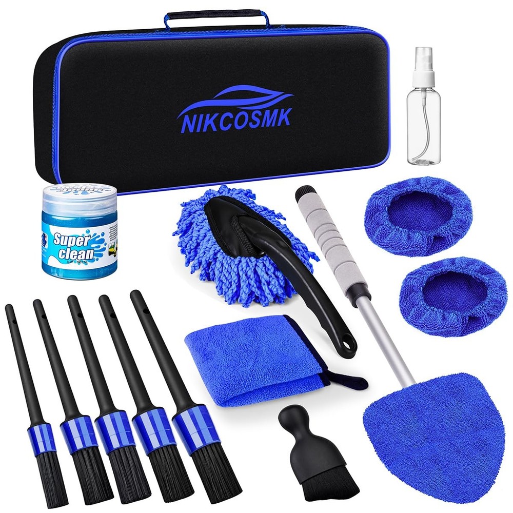 Windshield Cleaner Tool, 15Pcs Car Interior Detailing Kit, Car Cleaning Kit I...