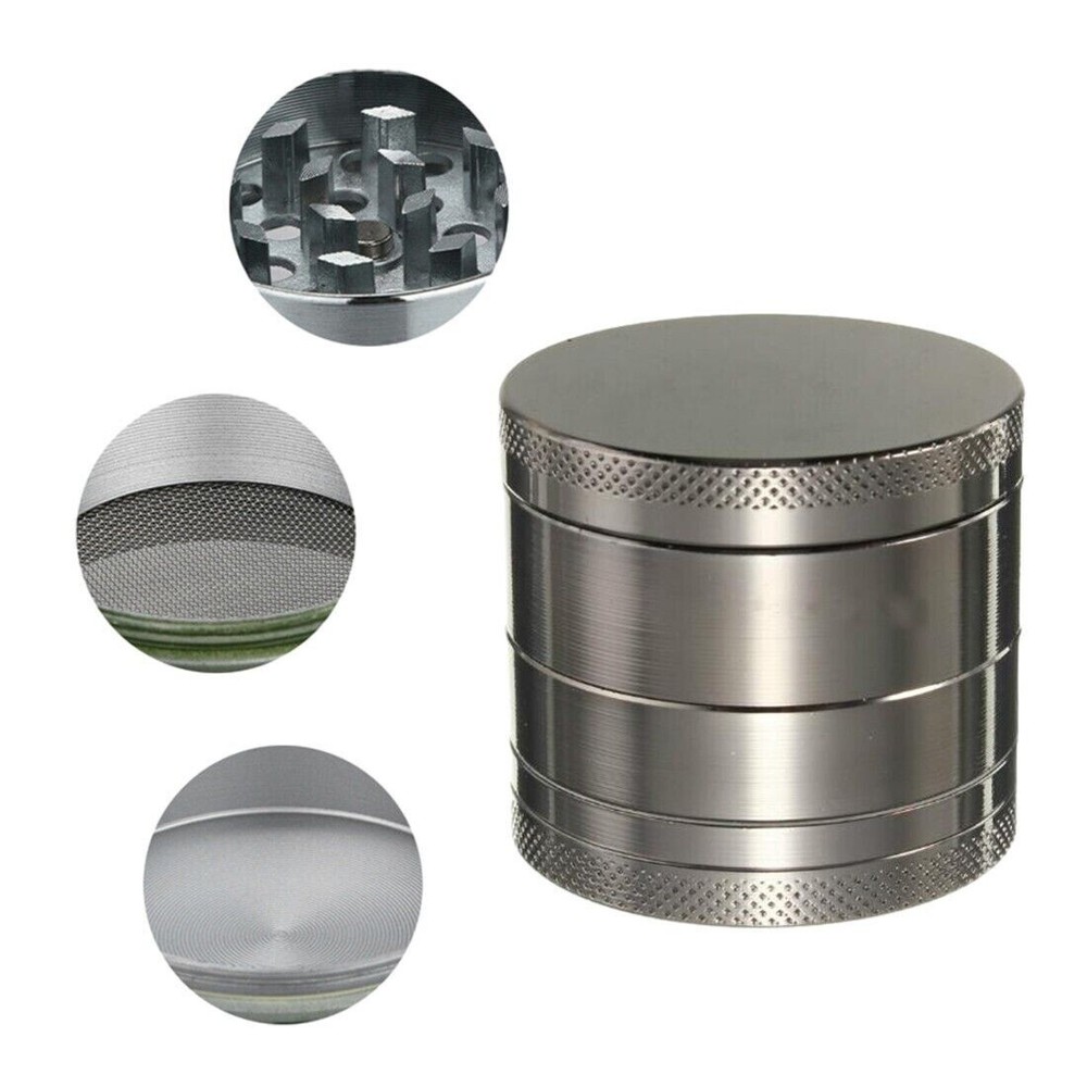 2 Inch 4-Piece Metal Tobacco Herb Grinder with Chromium Alloy