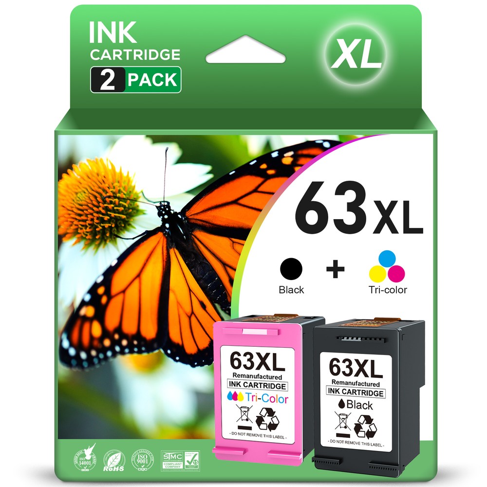63XL Black Ink Cartridge for HP Envy 4512 4516 4520 OfficeJet 5255 5258
