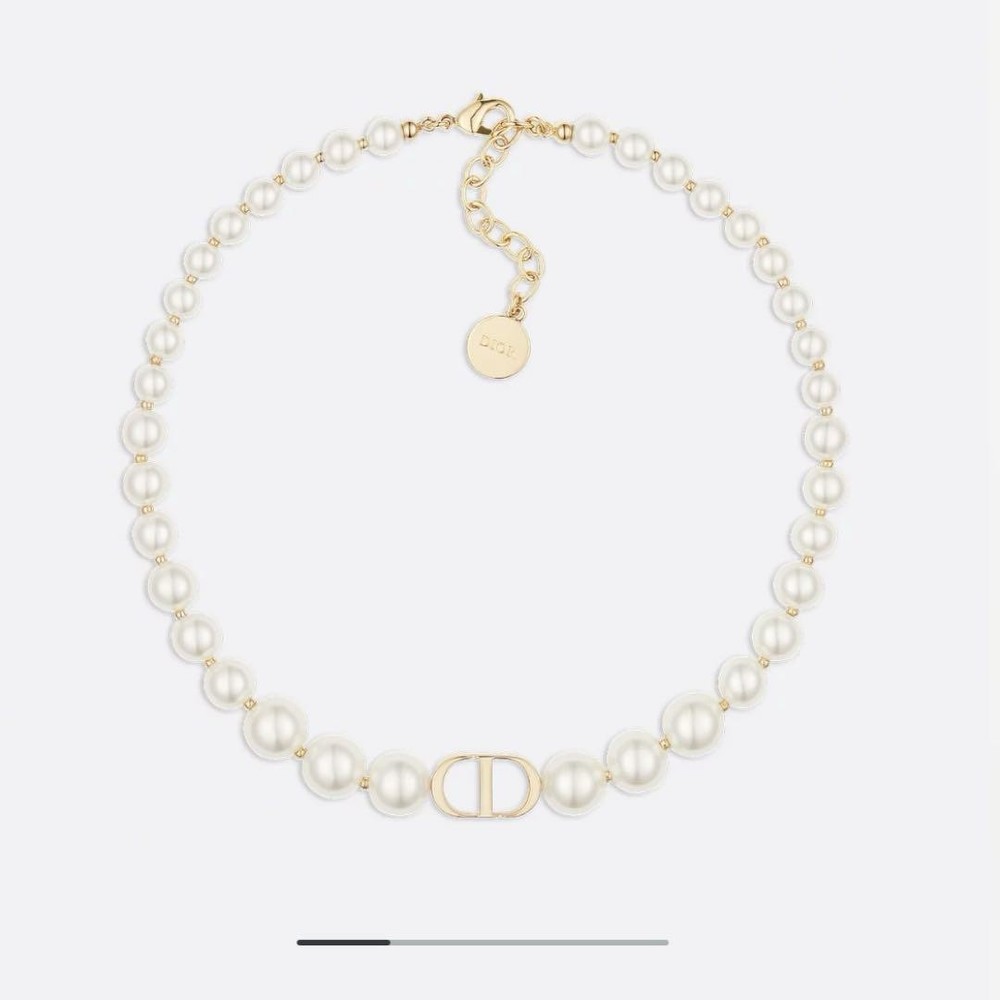 Christian Dior 30 Montaigne Pearl Necklace in White Gold
