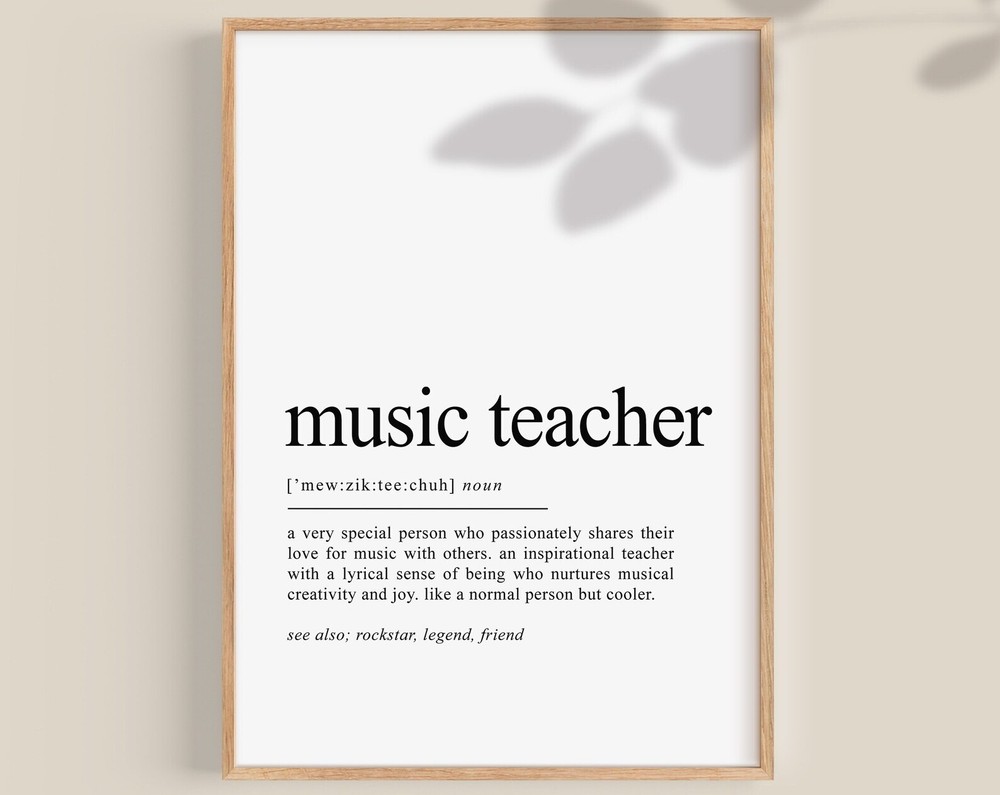 Music Teacher Definition Music Teacher Gift Gifts For Music Teacher Best Music