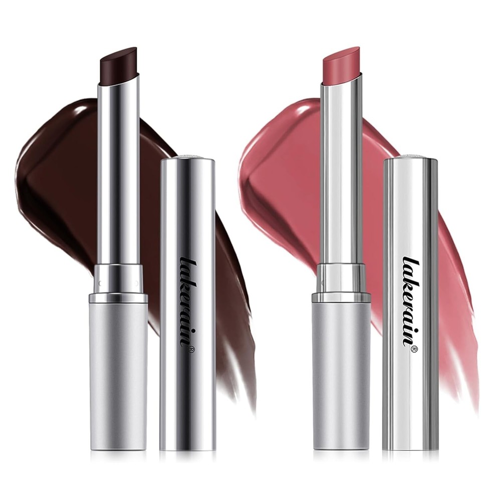 2PCS Honey Tinted Lip Balm Hydrating Moisturizing Lipstick Black & Pink