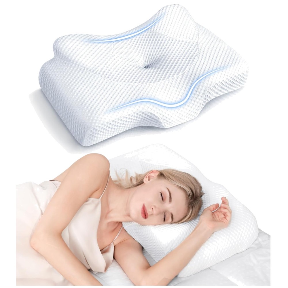 Luxurious Odorless Memory Foam Pillow for Side and Back Sleepers - Adjustable