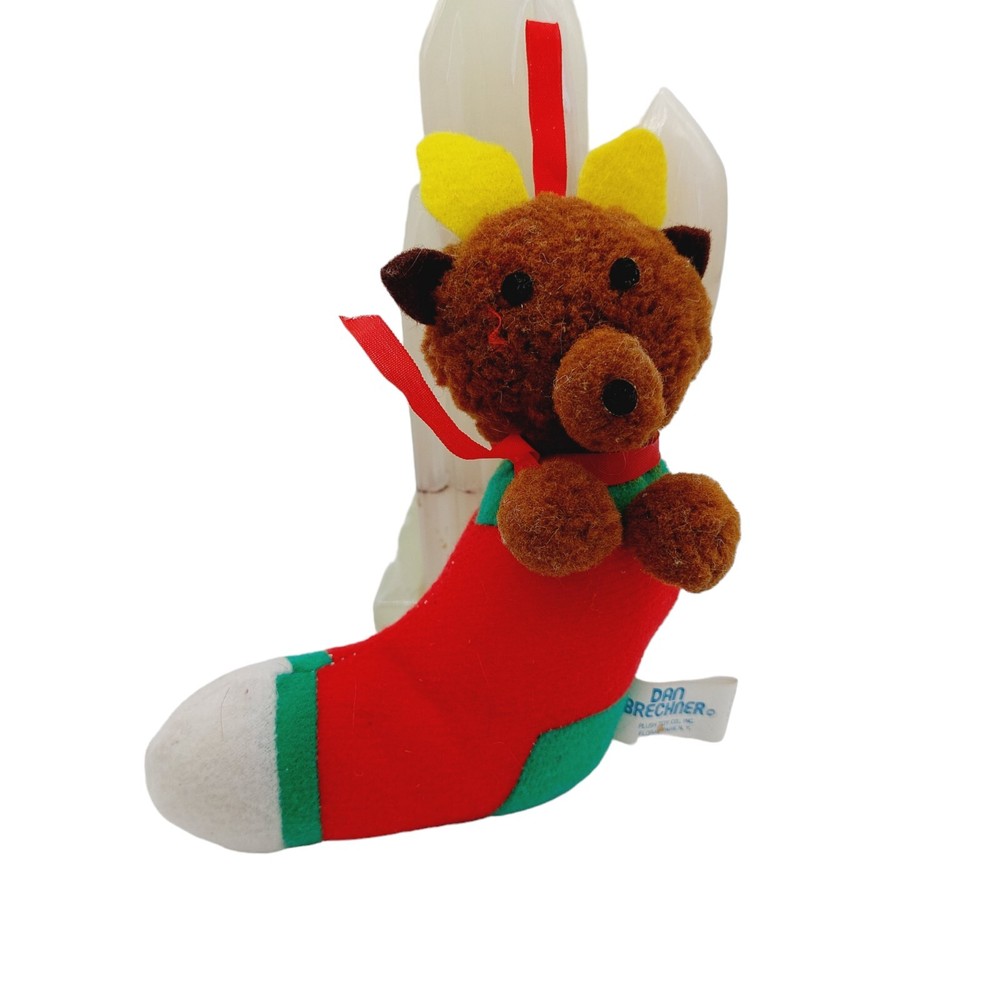 Dan Brechner Mini Reindeer In Stocking Plush Ornament 5