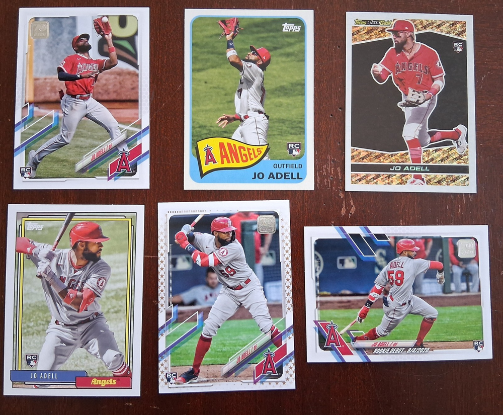 2021 Topps Jo Adell RCs Lot of 6. Los Angeles Angels