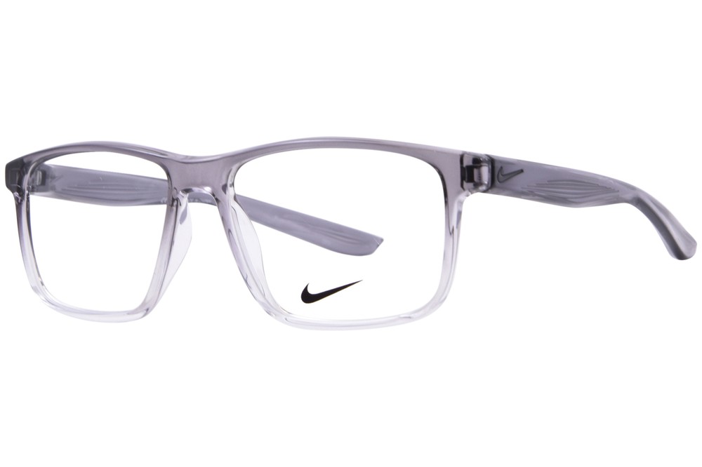 Nike 5002 035 Youth Boys Dark Grey Clear Fade Full Rim Eyeglasses 51mm for Kids Stylish Durable Frame