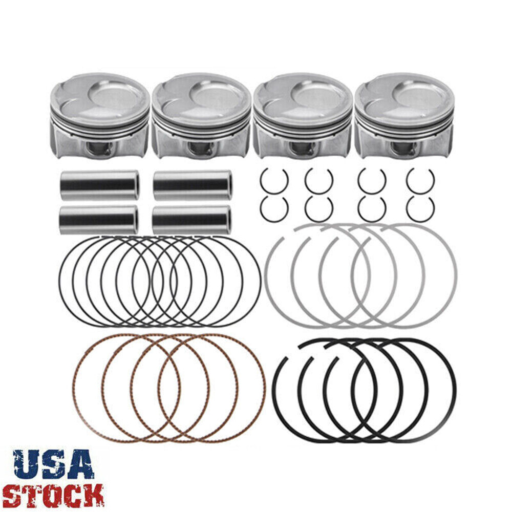 4X Piston & Rings Kit for Kia Soul Forte 2.0L 2014-2018 Models