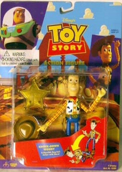 Toy Story Movie Knock-Down Sheriff Woody Action Figure Thinkway Toys Pixar Badge