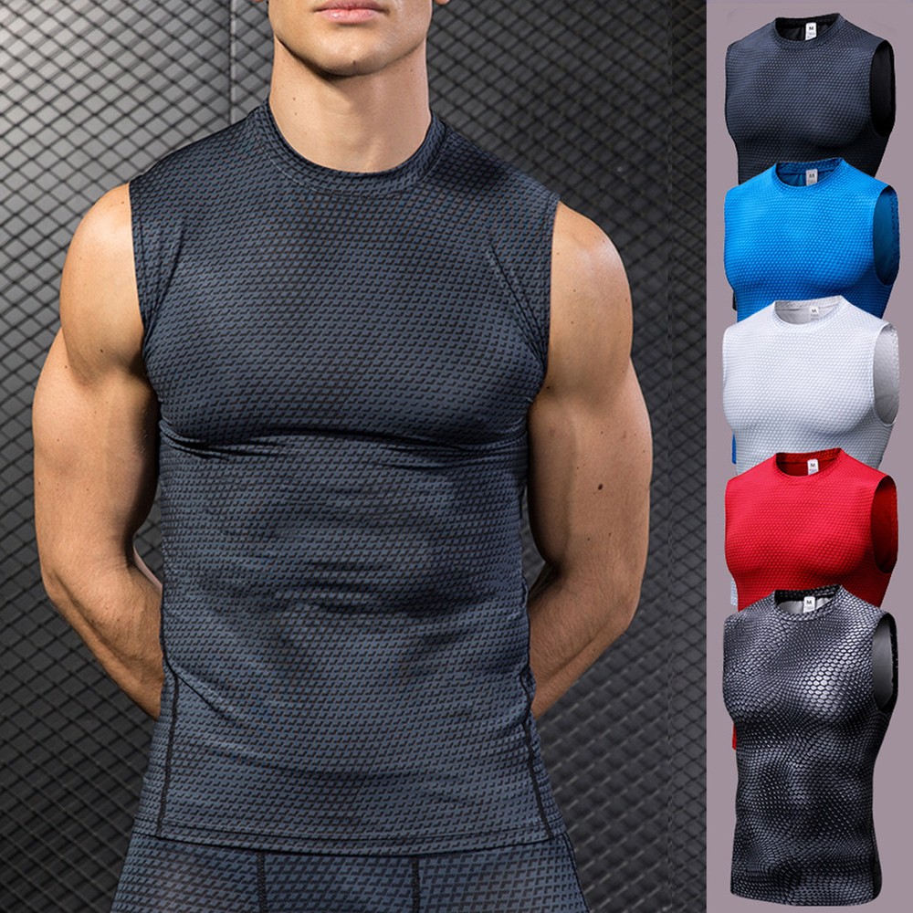 Men Fitness Compression Long Sleeve Base Layer for Running & Sports