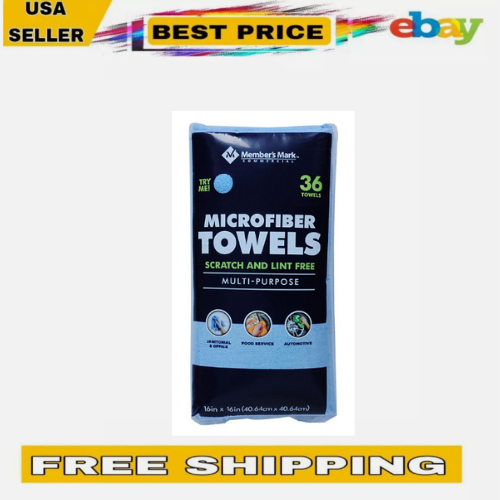 Members Mark 16x16 Microfiber Towels 36-Pack for Cleaning & Dusting-image