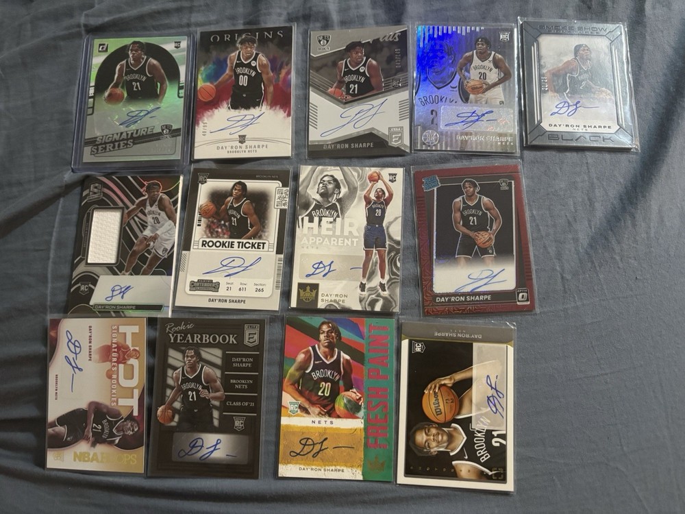 21-22 Panini Day’Ron Sharpe RC Auto Lots Of 13 Auto Cards /199/149/99/25