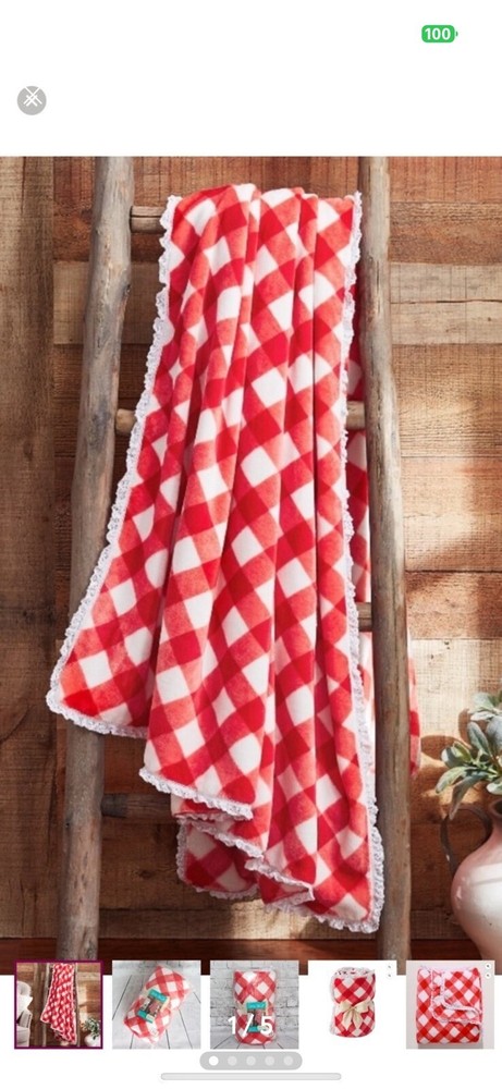 The Pioneer Woman Blanket Throw Plush  50x72 Soft Polyester