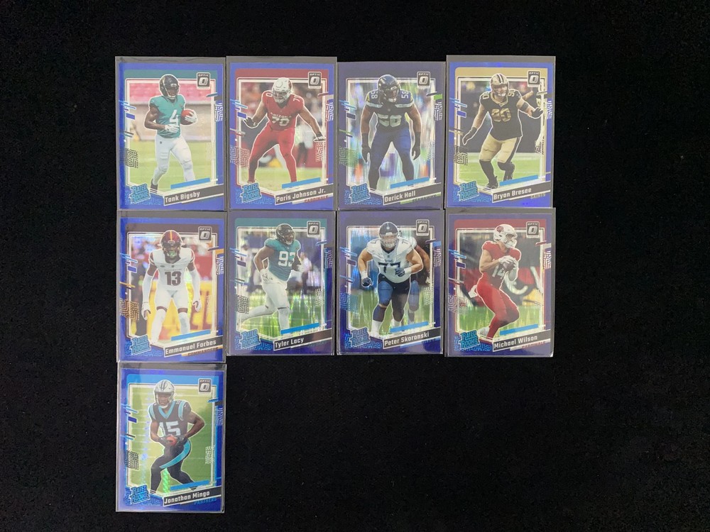 2023 Panini Donruss Optic Rated Rookie RC Purple Flash Derick Hall Lot*9 JP