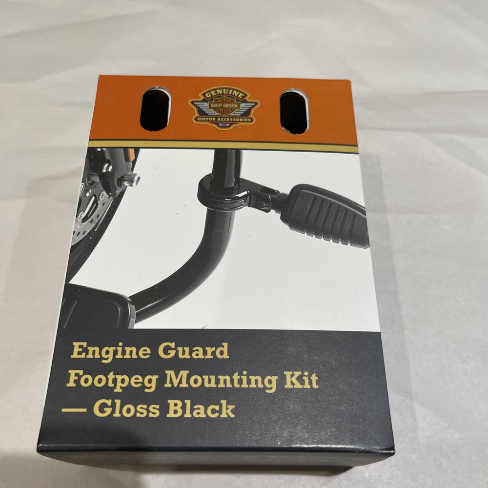 OEM Harley-Davidson Engine Guard Footpeg Mounting Kit 54234-10A Gloss Black NEW