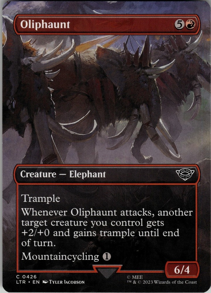 OLIPHAUNT (BORDERLESS) Tales of Middle-Earth #426 LTR(NM+)(MTG)