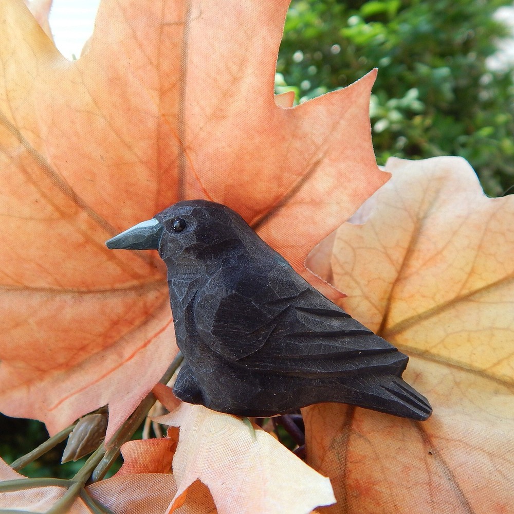 ? Blackbird Crow Statue Resin Decoration Small Animal Household Tabletop Decor