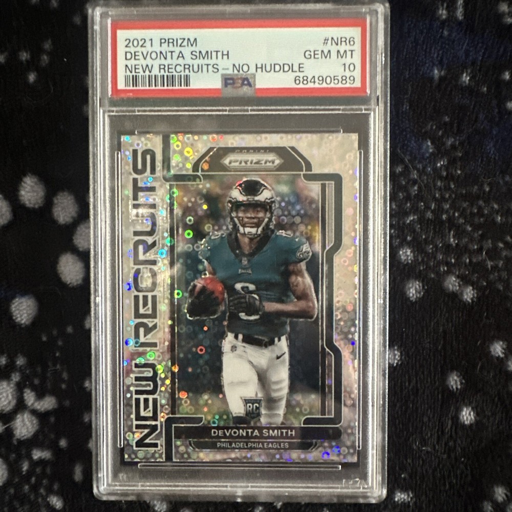 2021 Panini Prizm DeVonta Smith RC New Recruits Disco PSA 10 GEM MINT Rookie Card