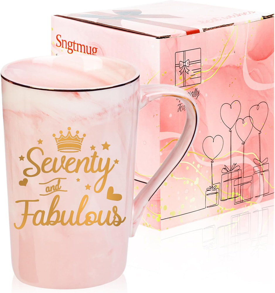 Birthday Gifts for Women Seventy and Fabulous Mug 70th Birthday Mug 70th
