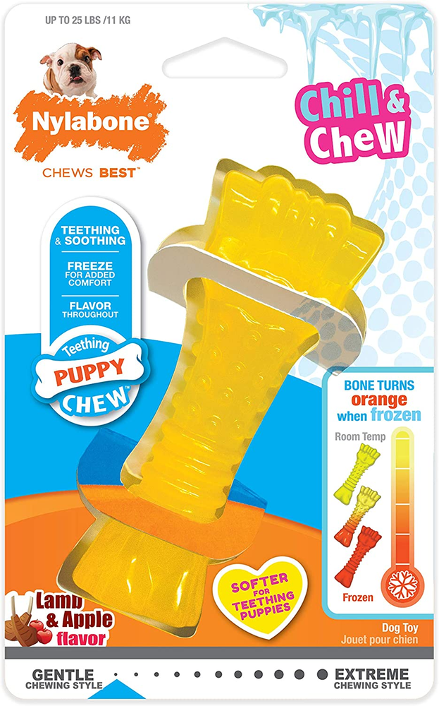 Freezer Knuckle Bone Puppy Chew Toy, Soothing Teething Toys for Puppies, Color C