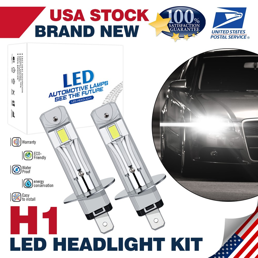 100W H1 LED Headlight Kit 8000LM High Low Beam Super Bright White