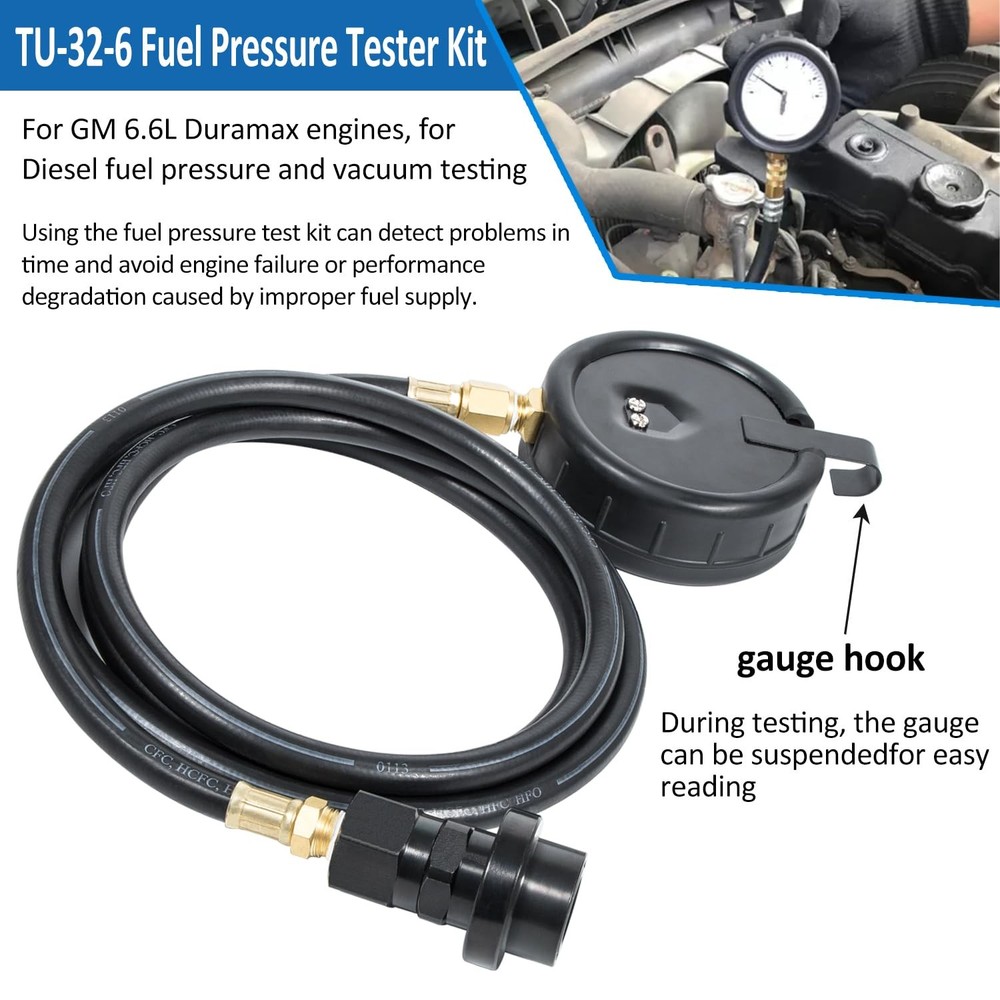 For GM 6.6L Duramax Diesel Engines TU-32-6 Fuel Pressure System Vacuum Test Set
