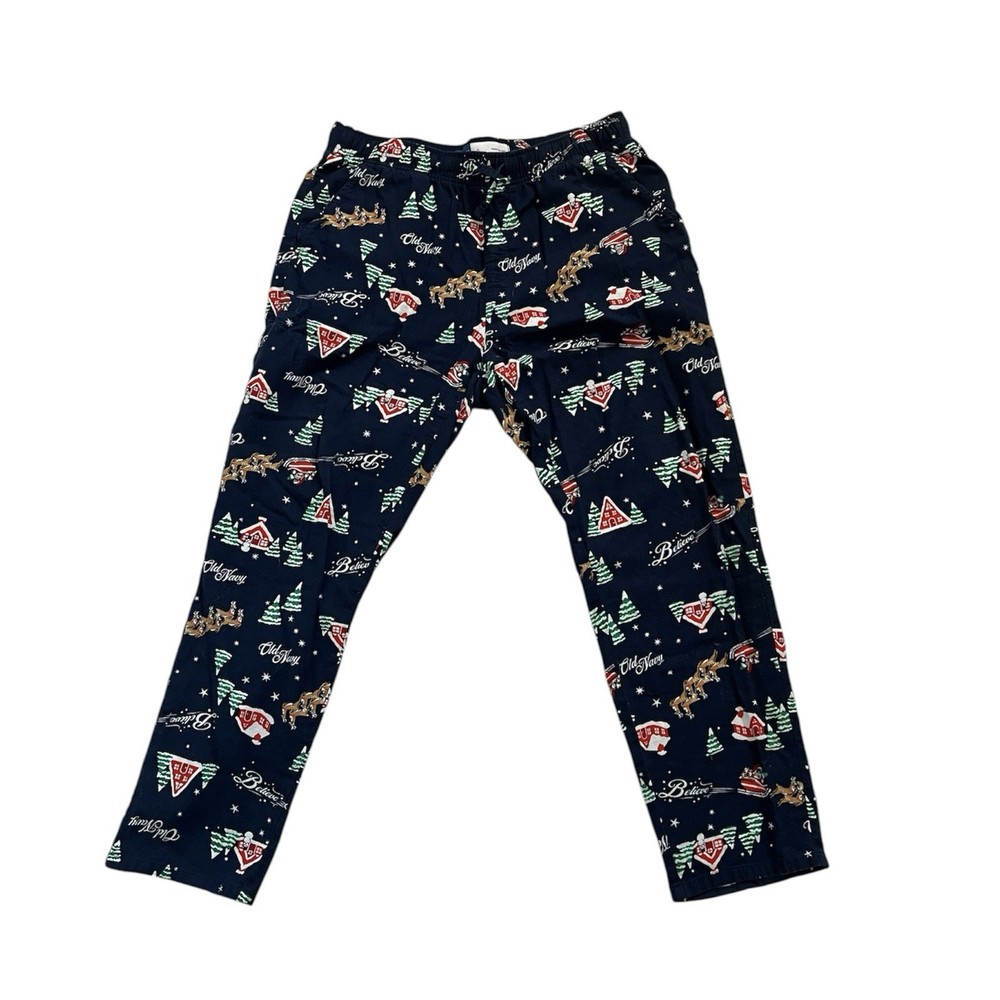 Old Navy Christmas Navy Match The Fam Pajama Bottoms Size S  