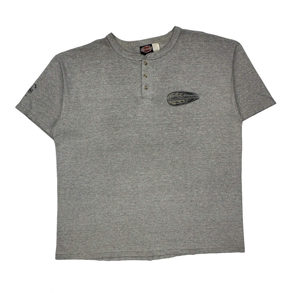 Harley Davidson T-Shirt - 2XL Gray Cotton