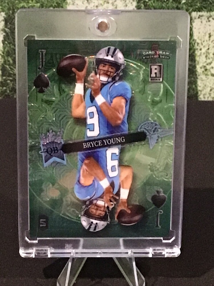 2023 Wild Card 5 Card Draw Stacked Deck Bryce Young RC Green J Of Spades 1/1