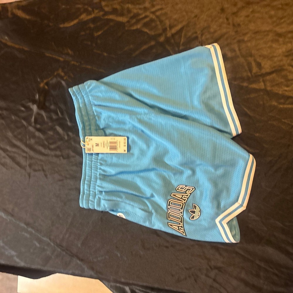 adidas Originals Varsity Mesh Basketball Shorts Sky Blue Rush