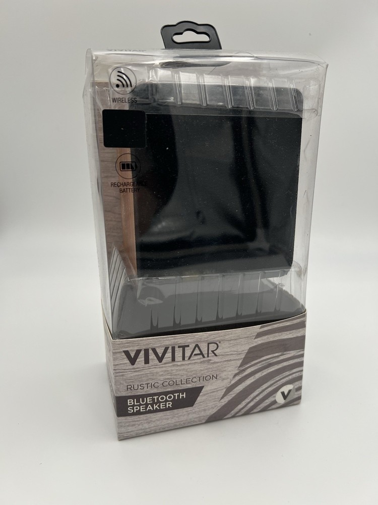 Viviar Mini Bluetooth Speaker with Rustic Wood Panel Design