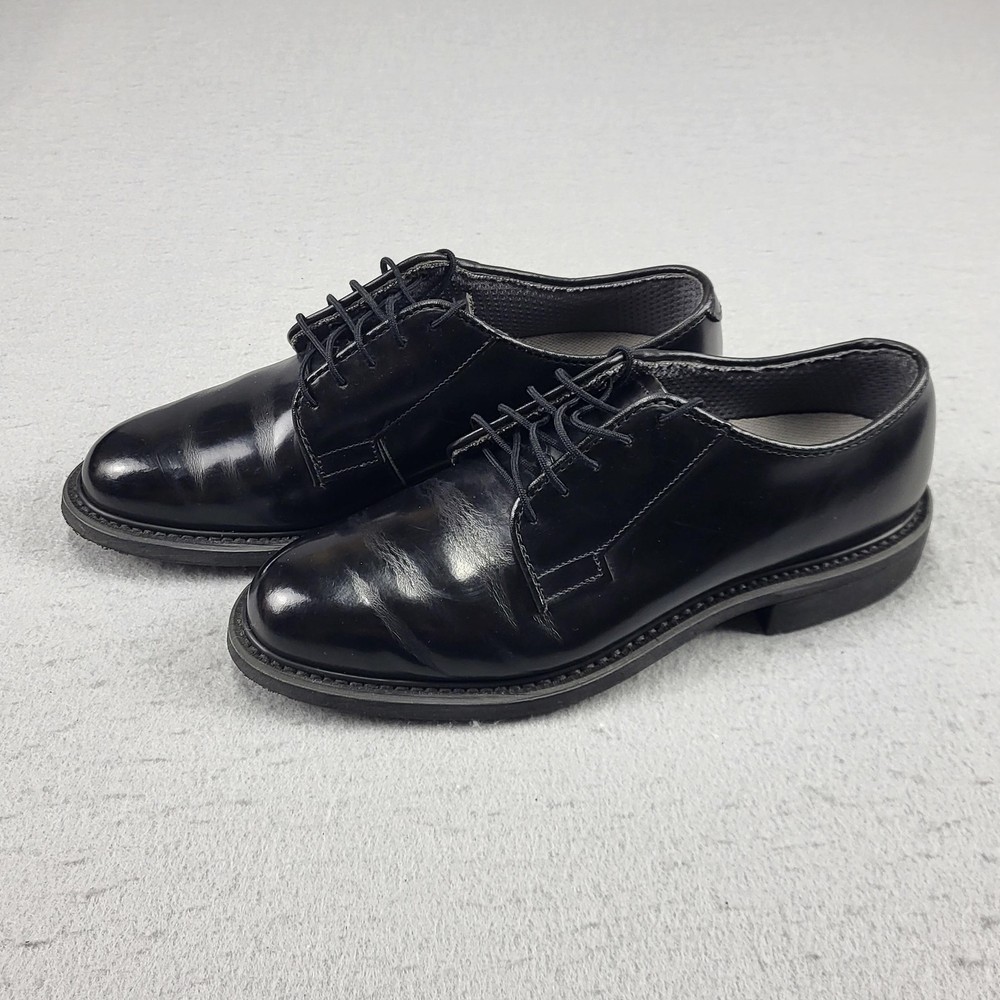 Bates Shoes Mens Size 7.5 E Black Leather Oxford Dress Slip Resistant 15B25