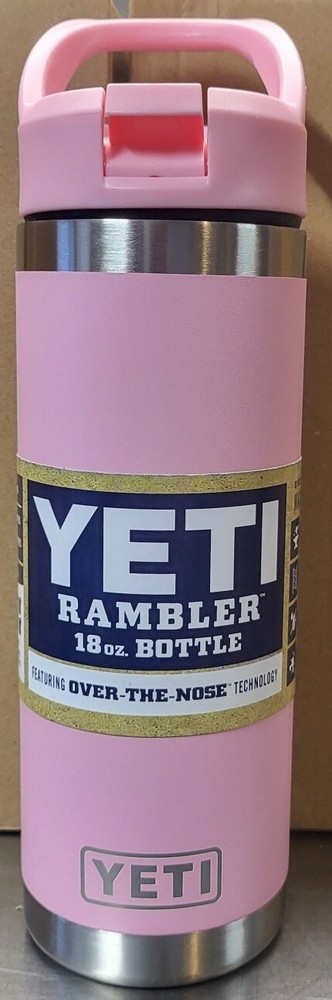 YETI Rambler 18oz Water Bottle with color-matched straw lid NEW!! PINK
