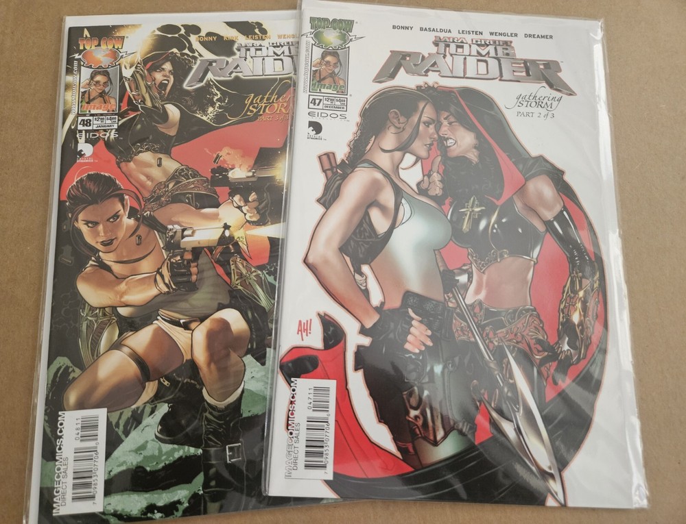 Lara Croft Tomb Raider#47, 48 9.4 💎 Top Cow Adam Hughes Image Comics Eidos