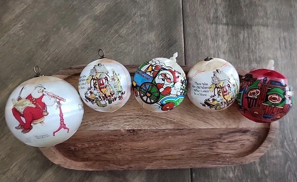 1975 Vintage Satin Silk-Wrapped Unbreakable Christmas Ball Ornament