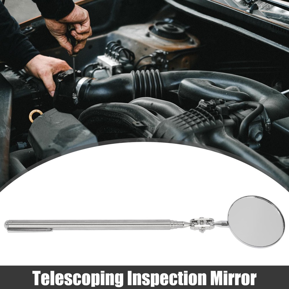 50mm ID Car Round Telescopic Inspection Mirror Retractable Telescoping Mirror