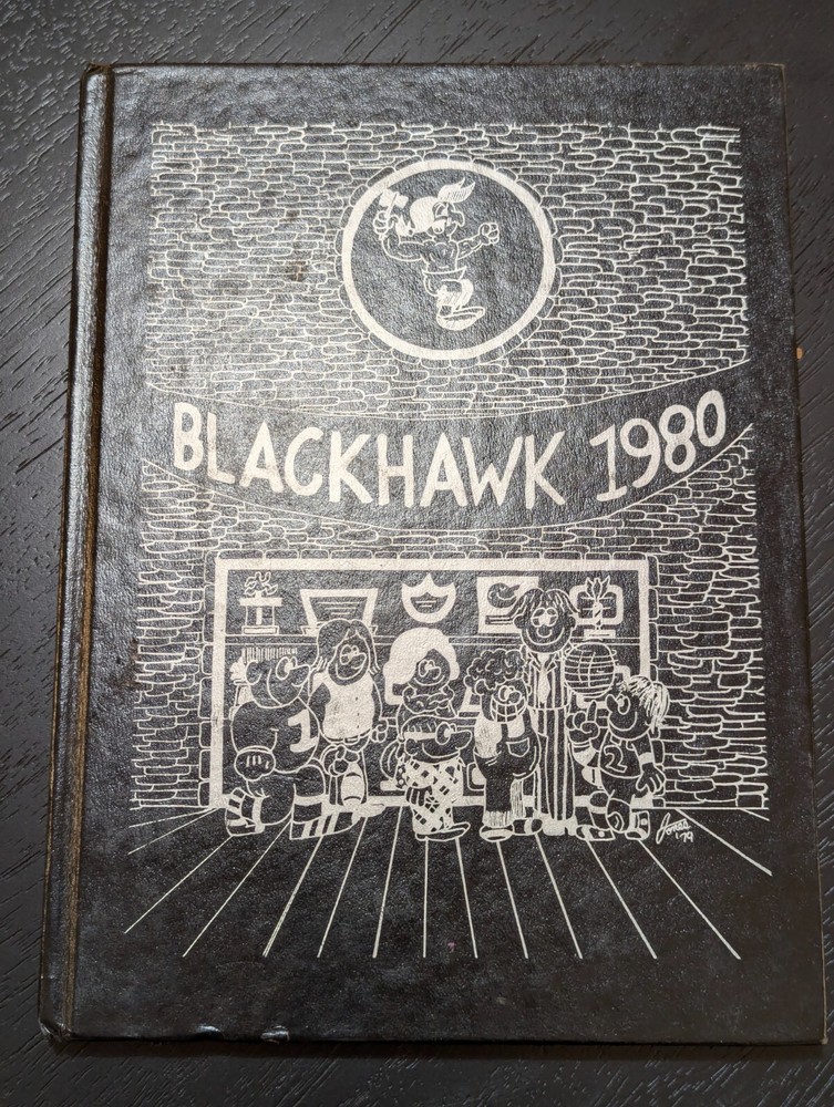1980 MILTON WISCONSIN WI HIGH SCHOOL YEARBOOK BLACKHAWK