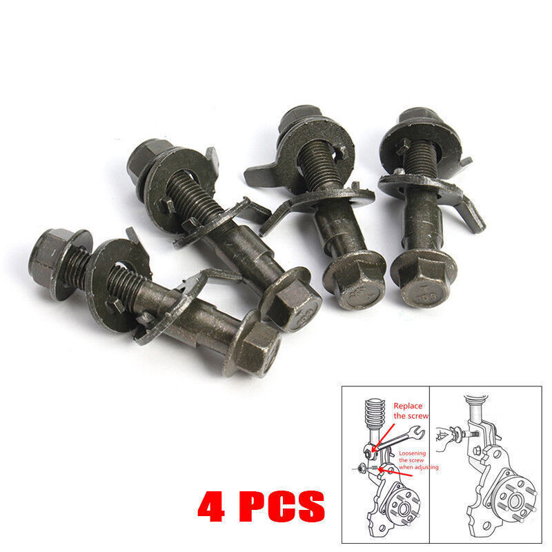 US 4×Car Four Wheel Alignment Adjustable Camber Bolts 10.9 Intensity Accessories