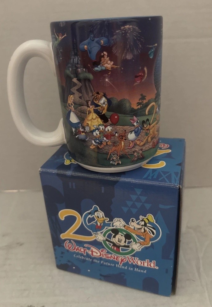 2000 Disney World Celebrate the Future Hand in Hand 16oz Mug NIB