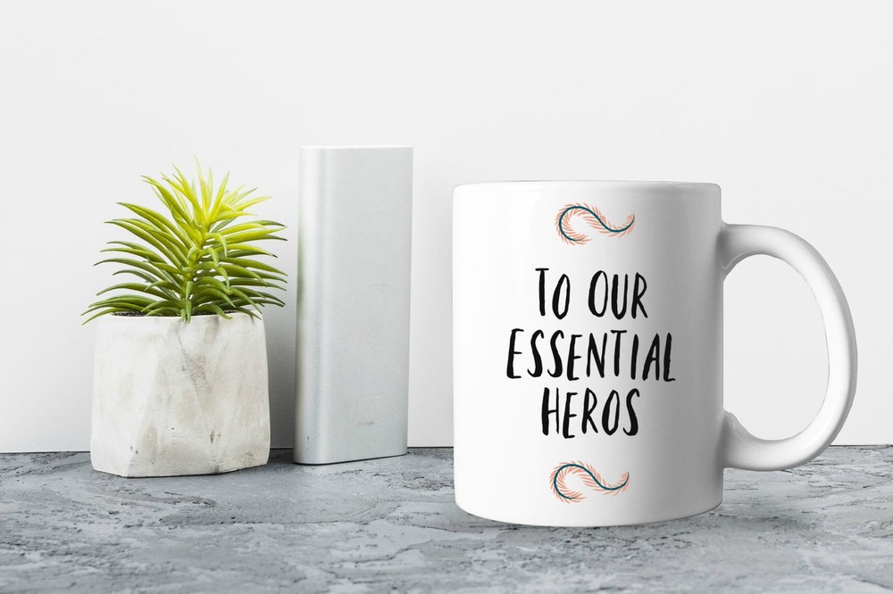 To Our Essential Heros Mug Gift Funny Hero Ceramic Mug Gift For Doctor Nurse Mom