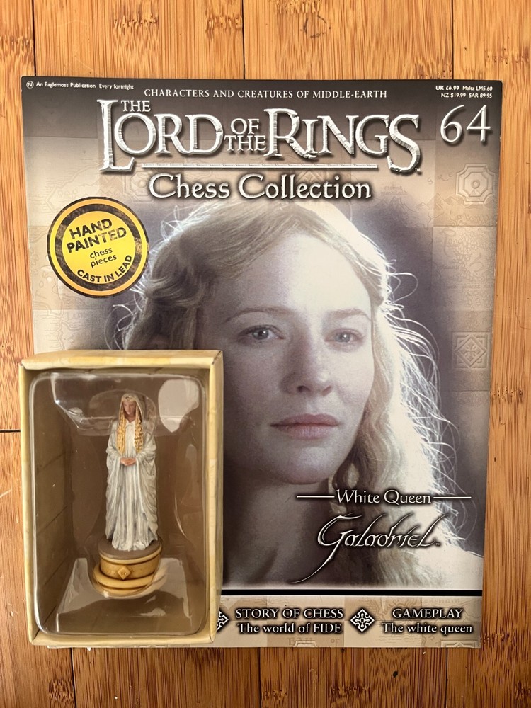 LORD OF THE RINGS CHESS COLLECTION ISSUE 64 GALADRIEL EAGLEMOSS FIGURE & MAG