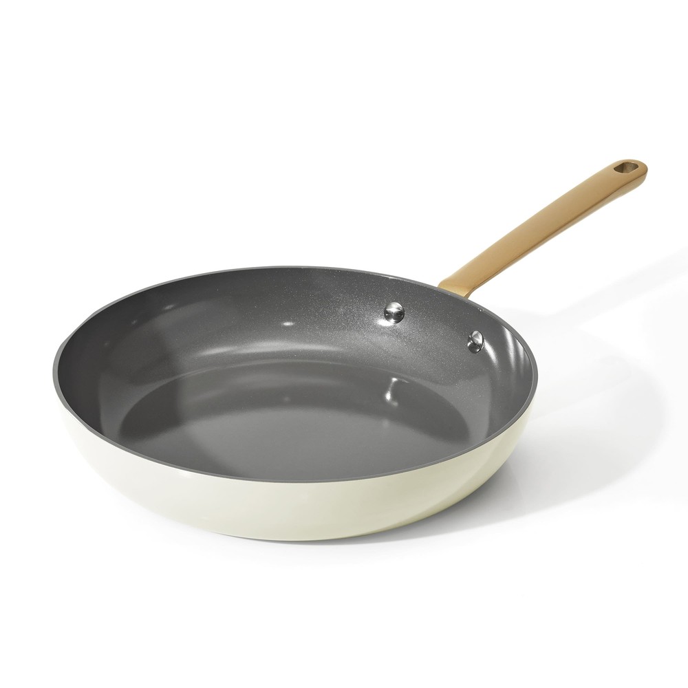 12-Inch White Icing Ceramic Nonstick Fry Pan by Drew Barrymore